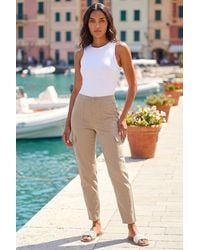 Roman - Casual Elastic Waist Cargo Stretch Trousers - Lyst