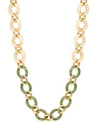 Mood - Gold Mother Of Pearl And Polished Interlinked Collar Necklace - Lyst
