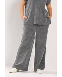 Yours - Wide Leg Formal Trousers - Lyst