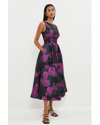 Coast - Jacquard Dress With Piping - Lyst
