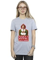 Elf - Santa's Coming Cotton Boyfriend T-Shirt - Lyst