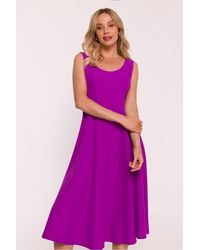 Love Lace - Flared Round Neck Sleeveless Fit & Flare Dress - Lyst