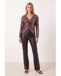 Style Cheat - Azalea Sequin Long Sleeved Top Stripe - Lyst