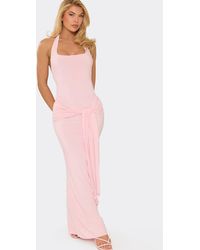 EGO - Strappy Tie Drape Maxi Dress - Lyst