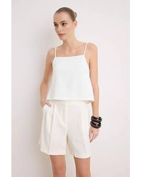 WOVCOR - Minimal Strappy Square Neck Relaxed Woven Blouse - Lyst