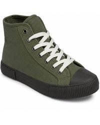 Spot on - High Top Canvas Lace Up Trainers - Lyst