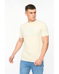 Crosshatch - Transflate Crew Neck Cotton T-Shirt With Puff Print Logo - Lyst