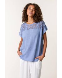 Blue Vanilla - Short Sleeve Round Neck Top - Lyst