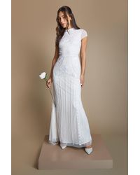 Coast - Honoured Beaded & Embellished Cap Sleeve Fishtail Wedding Dress - Lyst