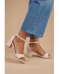Dorothy Perkins - Catty Faux Suede 2 Part Block Heeled Sandals - Lyst