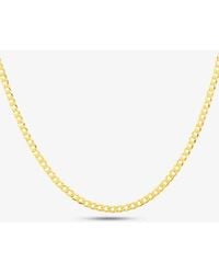 T.H.Baker - 9Ct 20 Inch Flat Curb Chain Sufc-340-9Y-20 - Lyst