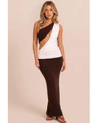 Rebellious Fashion - Elda Cut Out One Shoulder Maxi Dress - Lyst