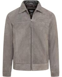 Infinity Leather - Goat Suede Leather Harrington Biker Jacket - Lyst