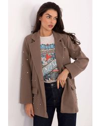 Love Lace - Cubic Zirconia Embellished Formal Blazer - Lyst