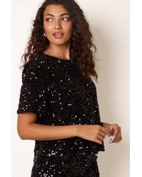 Blue Vanilla - Short Sleeve Round Neck Top - Lyst