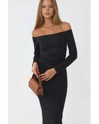 Busem - Off-Shoulder Bodycon Maxi Dress - Lyst