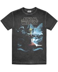 Star Wars - Yoda Lightning Washed T-shirt - Lyst