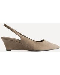 Linzi - Janelle Slingback Wedge Court Heels - Lyst