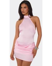 EGO - Sleeveless Drape Panel Mini Dress - Lyst