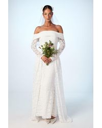 Coast - Bardot Long Sleeve Lace Wedding Dress With Removeable Skirt - Lyst
