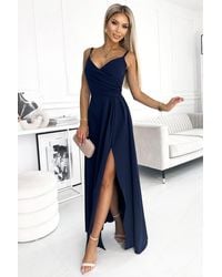Love Lace - Elegant Strappy Maxi Dress With Side Slit - Lyst