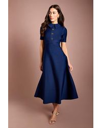 Coast - Bandage Knit Short Sleeve Shirt Midi Dress - Lyst