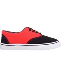 Absolute Footwear - Slip On Two Tone Casual Lace Up Canvas Trainers Sneakers Pumps - Lyst