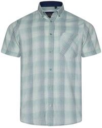 KAM Jeanswear - Short Sleeve Textured Check Shirt For - Lyst
