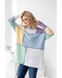 Love Lace - Color Block Loose Fit Sweater - Lyst