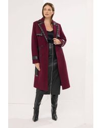 Star by Julien MacDonald - Faux Leather Trim Coat - Lyst