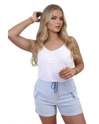 IKRUSH - Dulce Elastic Waist Drawstring Pocket Detail Shorts - Lyst