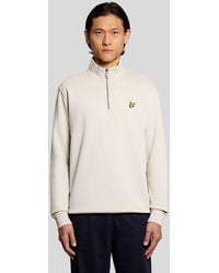 Lyle & Scott - Loopback Quarter Zip Sweatshirt Cove - Lyst