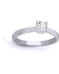 Jewelco London - 18Ct 0.25Ct D/Vs Lab Grown Diamond Solitaire Ring 4Mm - Lyst