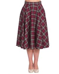 Banned Retro - Winter Check Swing Skirt - Lyst
