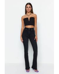 WOVCOR - High Waist Comfort Flare Jeans - Lyst