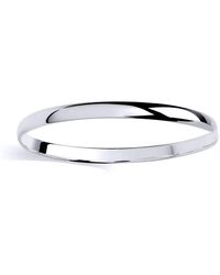Jewelco London - D-Shape Traditional Slave Bangle Bracelet - Lyst