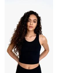 TOMMY LIFE - Ribbed Sleeveless Crop Top - Lyst