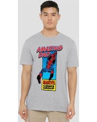 Marvel - Comics Presents Corner Box Father's Day Amazing Spider- Dad T-Shirt, Heather - Lyst