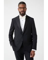Burton - Slim Fit Black Tuxedo Suit Jacket - Lyst