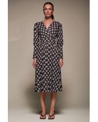 Jolie Moi - Puff Long Sleeve Jersey Midi Dress - Lyst
