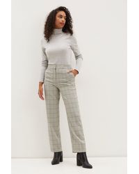 Dorothy Perkins - Tall Check Crop Tailored Trousers - Lyst