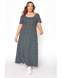 Yours - Puff Sleeve Maxi Dress - Lyst