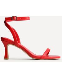 Linzi - Elevate Faux Leather Barely There Stiletto Heeled Sandals - Lyst