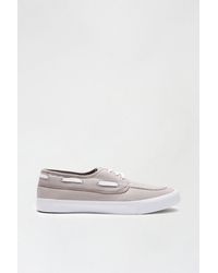 Burton - Grey Lace-up Boat Shoes - Lyst
