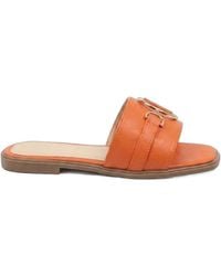 IKRUSH - Ashleigh Detail Sliders With Faux Leather Upper - Lyst