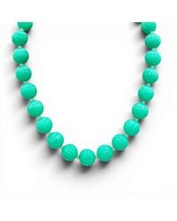 Michael Nash Jewelry - Vicenza Jade Resin Carved Sixteen Inches Melon Bead Necklace - Lyst