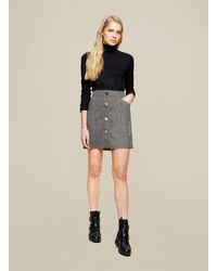 Dorothy Perkins - Black Gingham Button Front Mini Skirt - Lyst