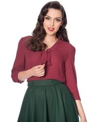 Banned Retro - Perfect Pussybow Blouse - Lyst