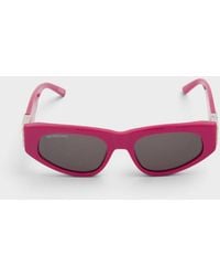 Balenciaga - Logo Plaque Cat Eye Sunglasses - Lyst