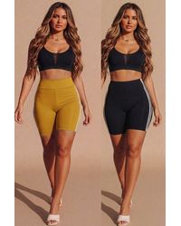 Femme Luxe - With High Waist Biker Shorts - Lyst